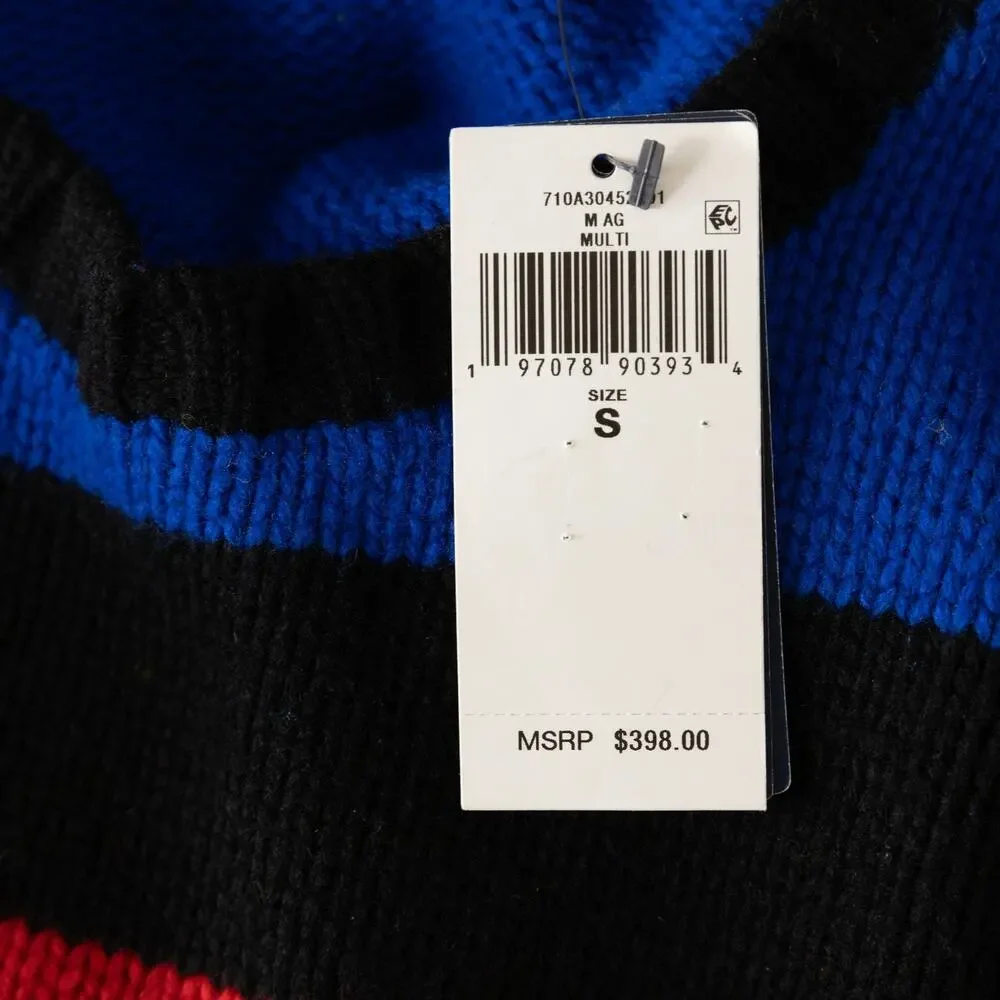 Polo Ralph Lauren Men Logo Striped Wool Blend Sweater Multi Size S